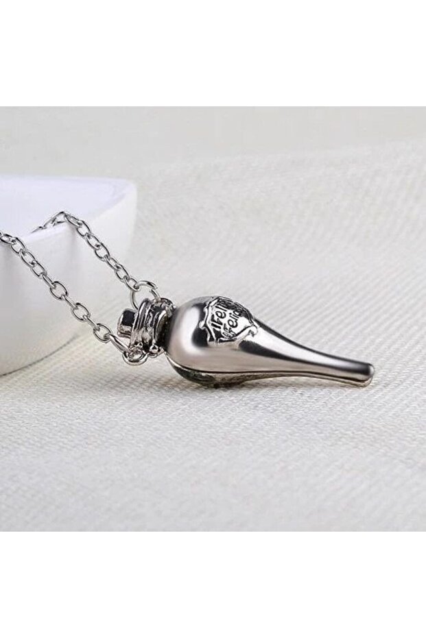 Harry Potter Felix Felicis Potion Bottle Silver Necklace