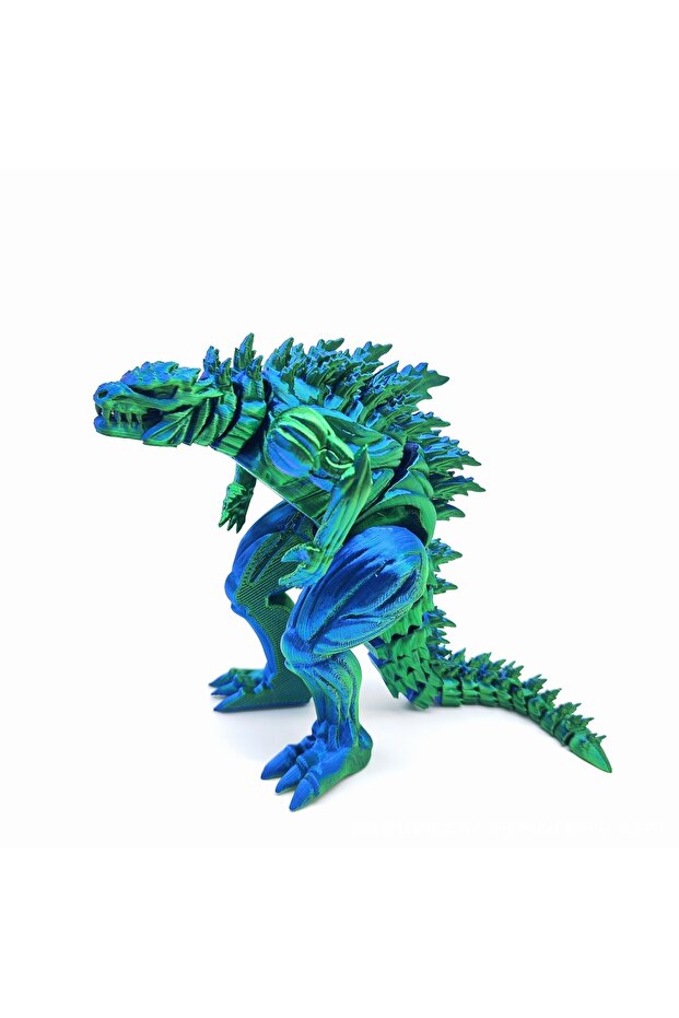 14cm Blue Green 3D Printing Muscle Dinosaur Action Figure Mini Toys Monster Figure Movable Articula