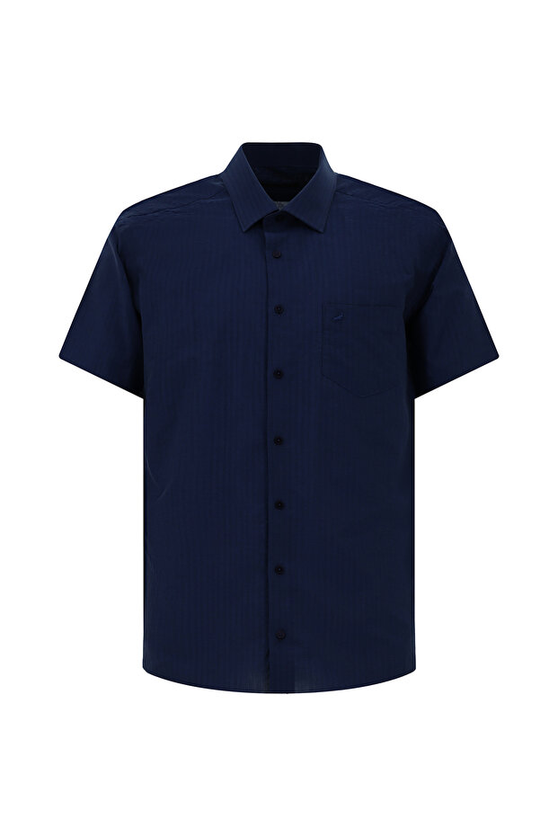 Short Sleeve Regular Fit Patterned Cotton Shirt
