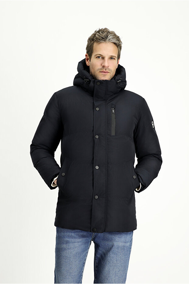 Hooded Sports Puffer Jacket