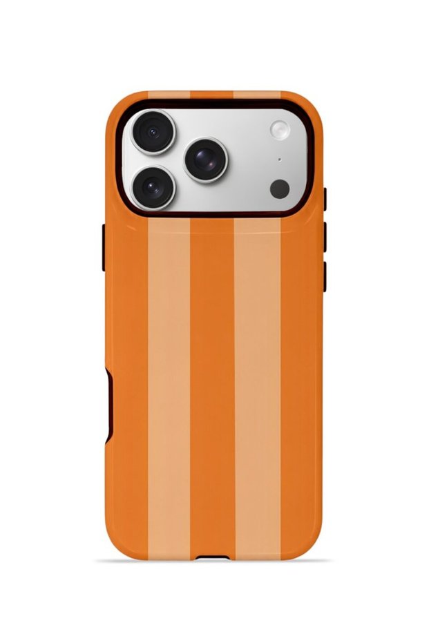 iPhone 17 Pro Max Vorian Dual Layer Case Orange Cream Stripe