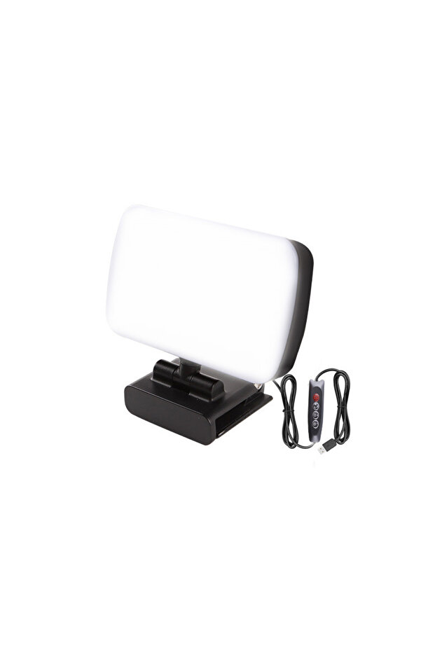 black 2026 Video Conference 6500K Portable LED Video Light Laptop Computer Webcam Light Zoom Call Li