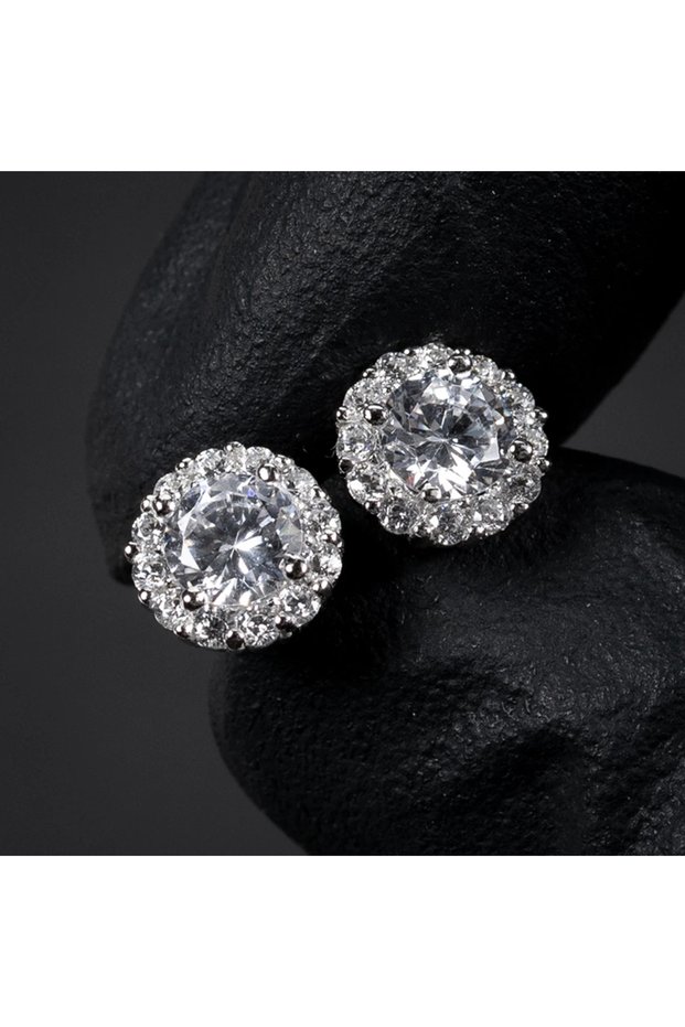 E3488 Huitan AA Cubic Zircon Stud Earrings for Women/Men Exquisite Couple Earrings Fancy Anniversary