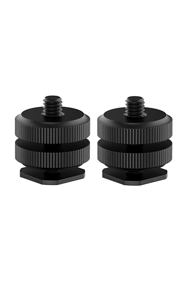 2x Hot Shoe Mount Camera Hot Shoe Mount to 1/4"-20 Tripod Screw Adapter Flash Shoe Mount For GoPro H