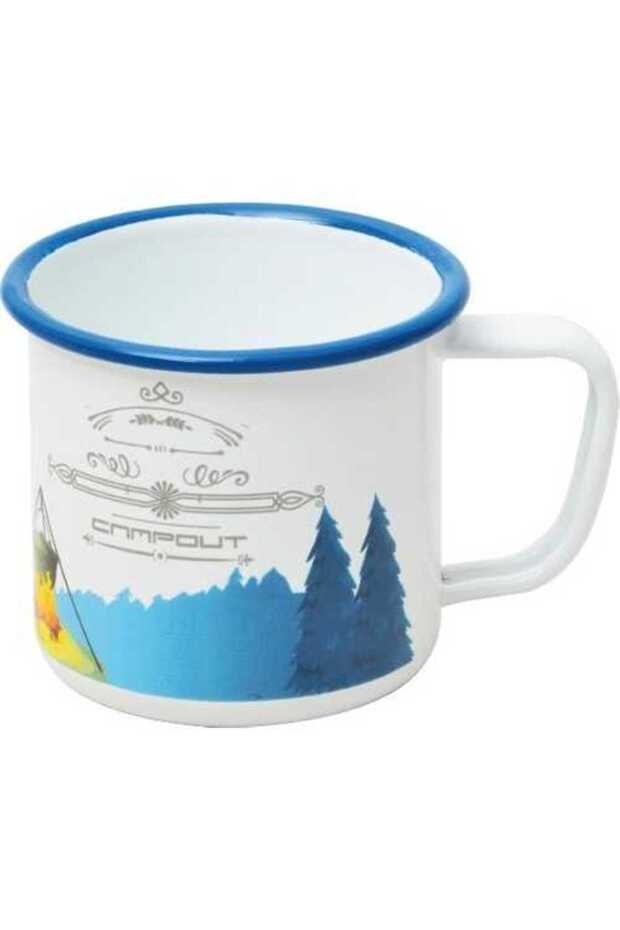 Enamel Mug Patterned Colorful Wolf