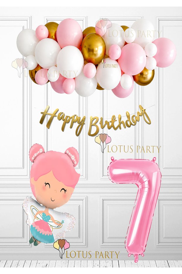 Ballerina Themed My Birthday - Winged Ballerina Girl Foil Balloon Pink Balloon Pink Number Fairy Girl Foil Balloon 1 Year Old