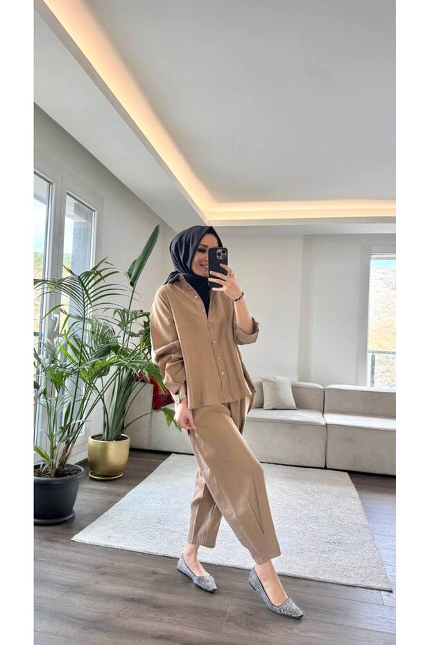 5629 - طقم نسائي أنيق ومريح من قماش مودال ناعم