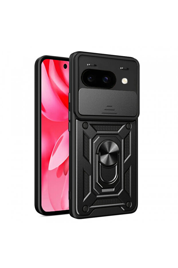 Husa pentru Google Pixel 9a, Techsuit, CamShield, Neagra