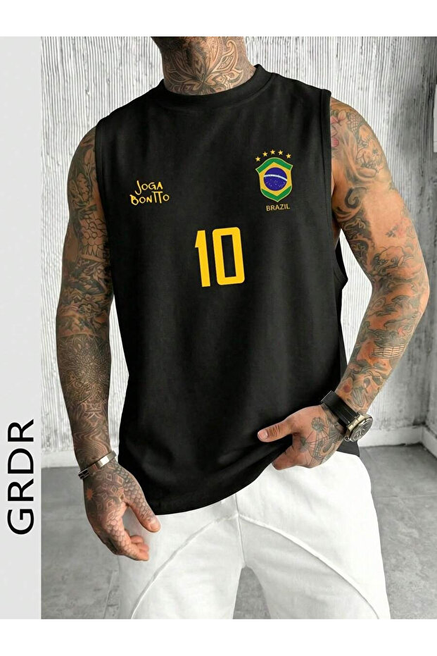 Printed Sleeveless Tshirt Men's Zero Sleeve Clothing Sportswear Oversized T-Shirt