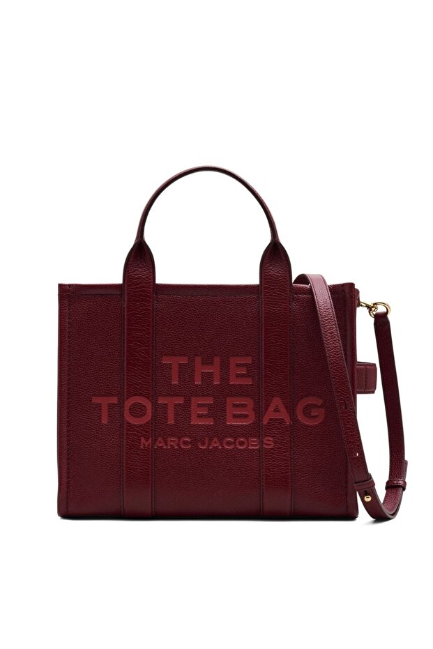 Women's Detachable Strap Zippered Leather Burgundy Shoulder Bag