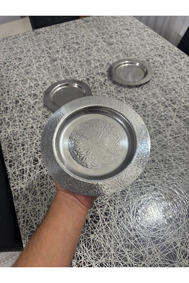 Stainless Steel 4-Piece Dessert Plate Set
