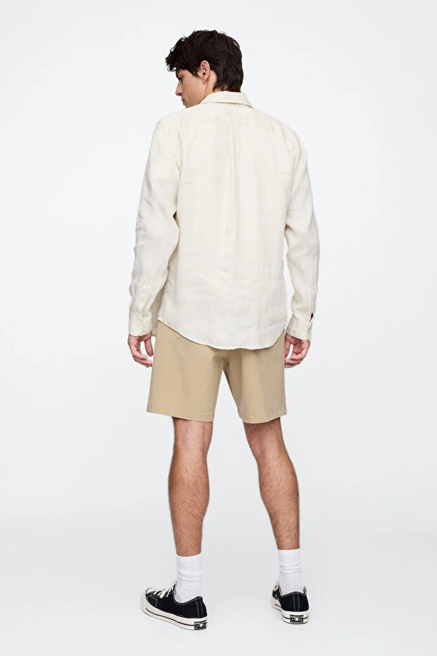 Erkek 7" Essential Pull-On Khaki Bej Şort - 5