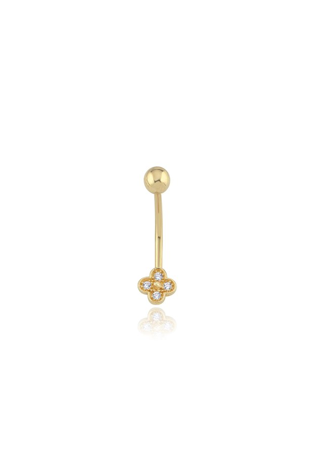 Mini Flora Altın Göbek Piercing