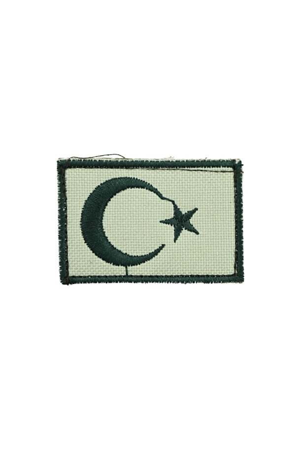 Embroidered Turkish Flag Peç Arma (6X4 cm) - Fabric Flag Velcro Peç