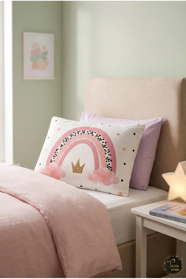 Rainbow Patterned Children's Baby Orthopedic Visco Pillow Tlv-011