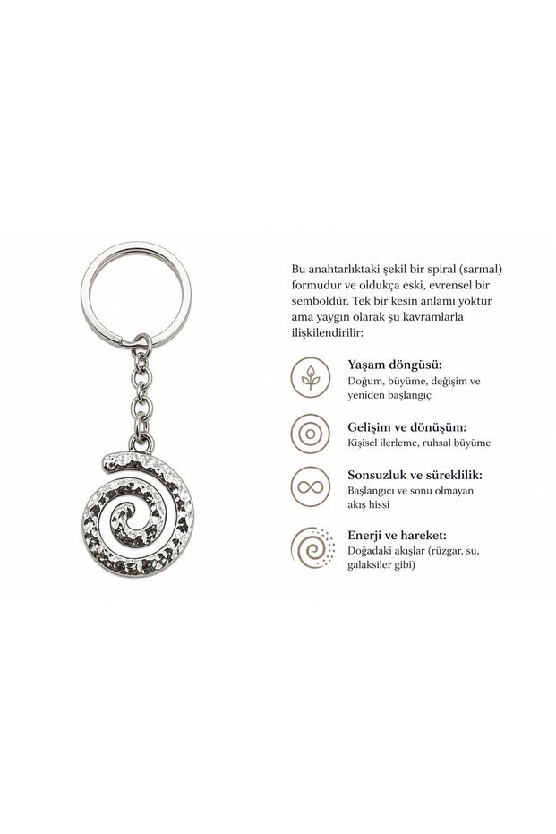 Spiral Form Keychain | Spiral Metal End Design | Daily Stylish Accessory