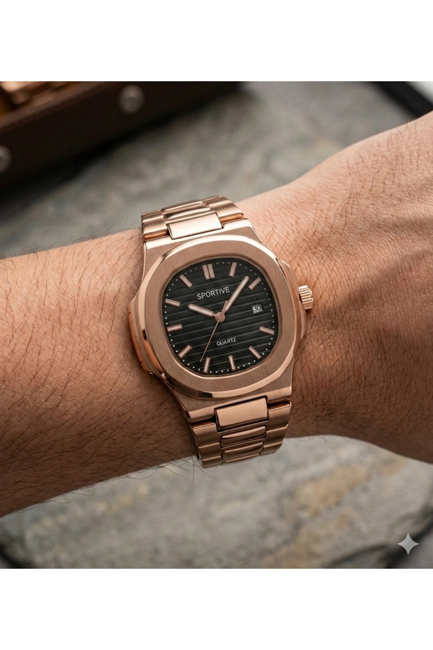 Eşref Watch Men's Steel Band with Calendar