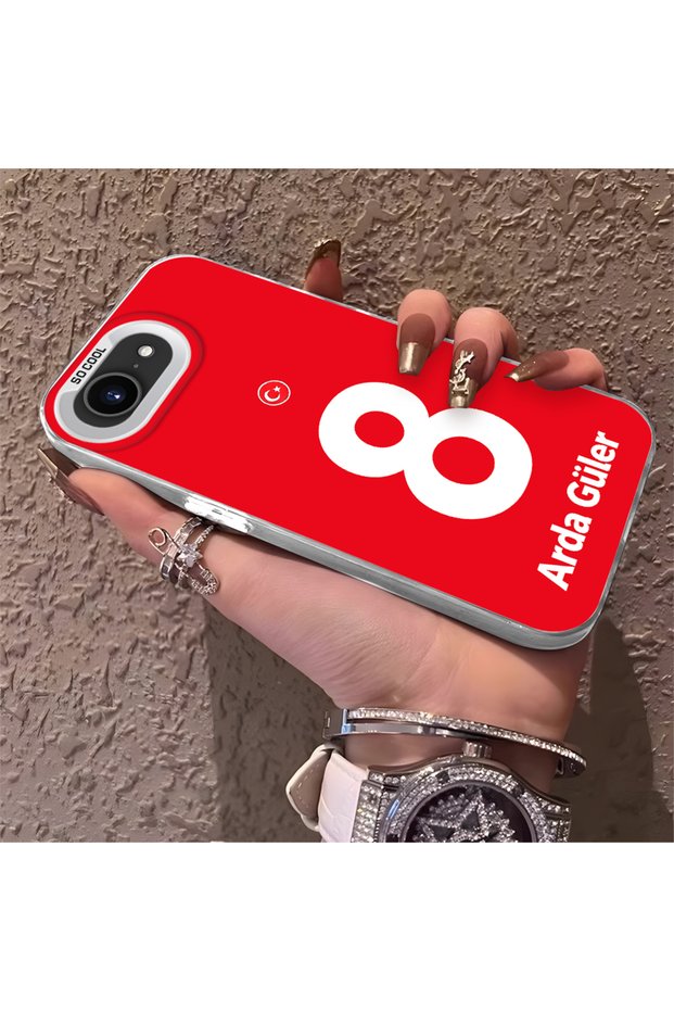Silicone Edge Hard Back Phone Case Compatible with iPhone 16E Arda Gulur