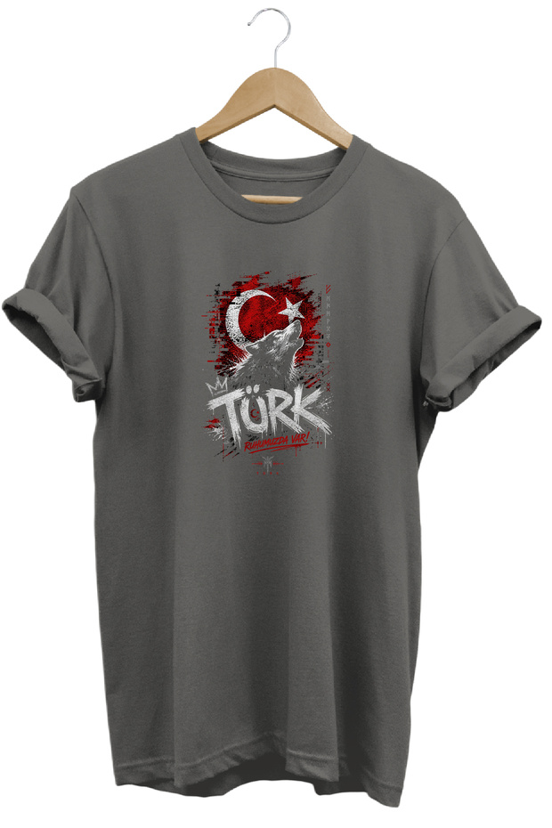 Turkish Bozkurt and Moon Star Printed Street Style Special Design T-Shirt