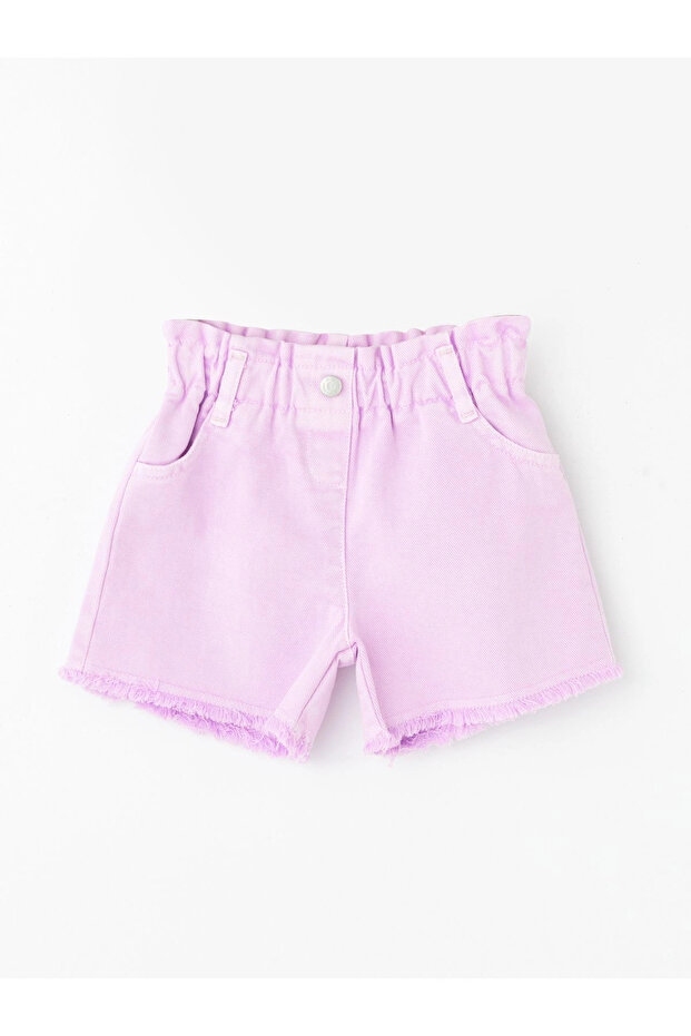 Baby Girl Basic Shorts with Elastic Waist