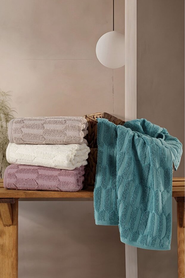 New York 4-Pack 100% Cotton Jacquard Hand Bath Towel 50X90