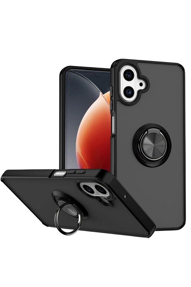 Ilkeshop New Galaxy A07 4g Montreal Silicone Cover with Ring (163337) - Black