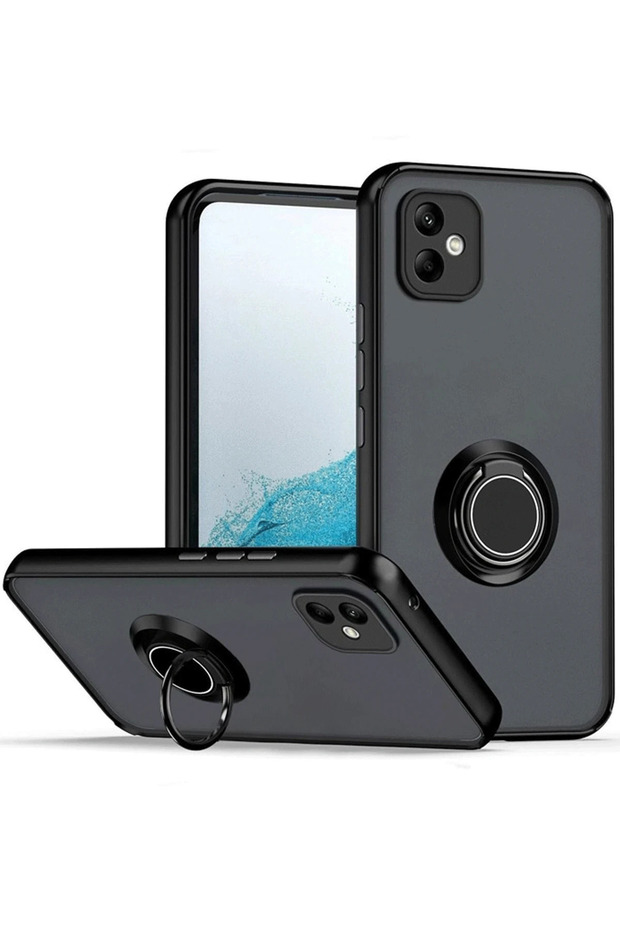 Ilkeshop New Galaxy A06 Case Montreal Ringed Silicone Cover (153522) - Black