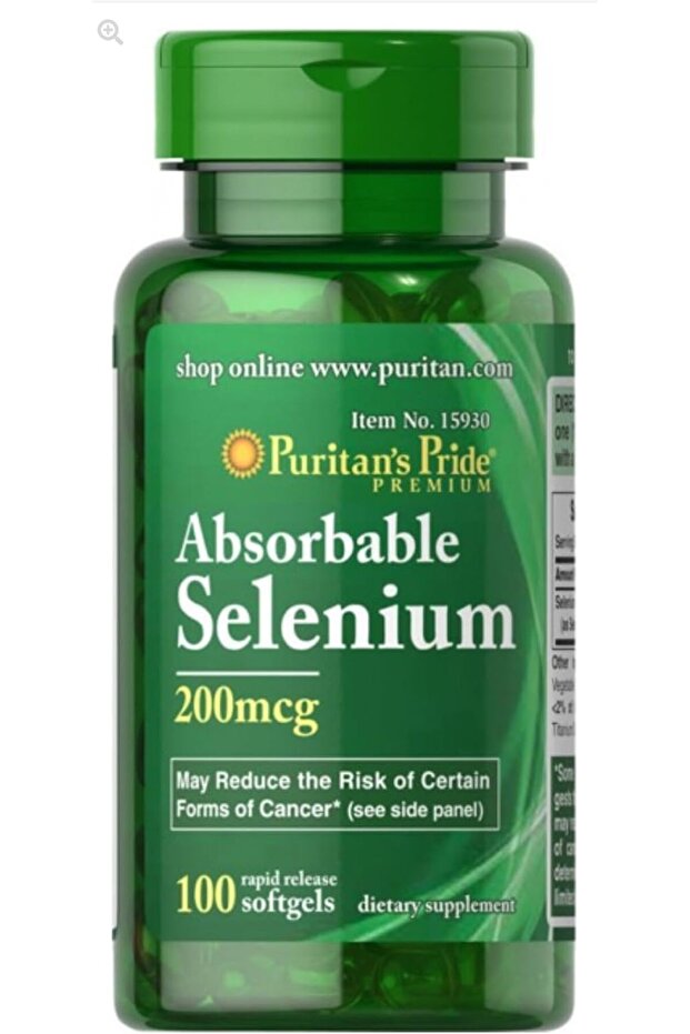 Puritans Pride Selenium 200MCG Tablets 100's