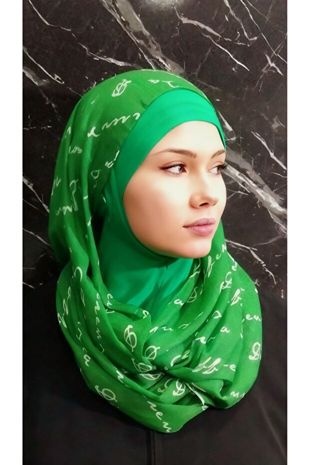 Nirvana Boneli Shawl - Logo Green - 2