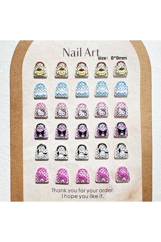 Mix-100Pcs 100Pcs Unique 3D KT Kitty Nail Charms - Cute Cartoon Resin Nail Art, Trendy Press-On Nail