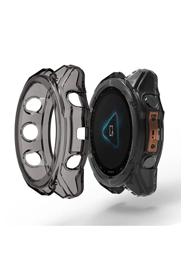 غطاء حماية من السيليكون المرن لساعة Garmin Fenix 8 - 47 ملم، يعمل بالطاقة الشمسية، مقاوم للصدمات، مصنوع من السيليكون المرن