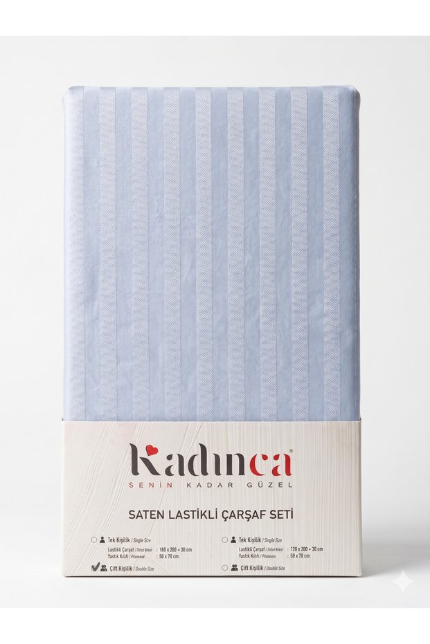 Aria Series ® | Satin Elastic Sheet Set | Cotton | With Pvc Bag