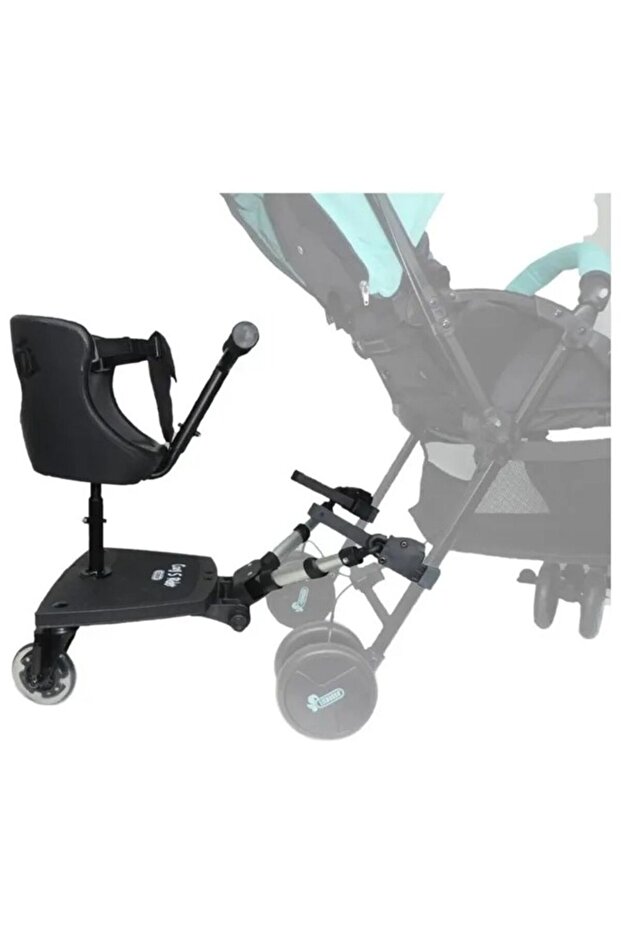 - Universal 2-Wheel Stroller Board with Seat & Flashing Wheels