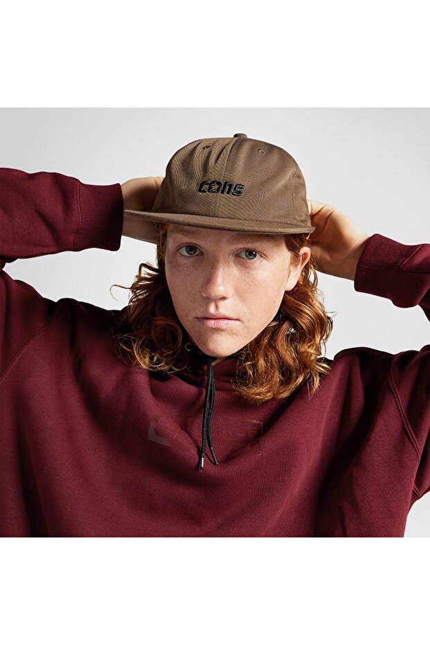 Cons Six Panel Baseball Unisex Khaki Hat