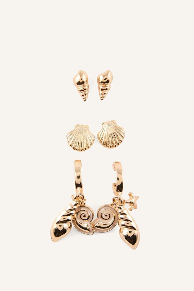 Women's Sea Themed 3-Piece Earring Set H7422Axns