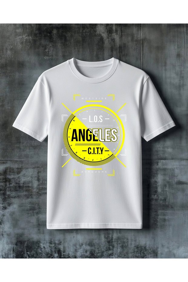 Angeles City Sari Neon Printed Oversize T-Shirt