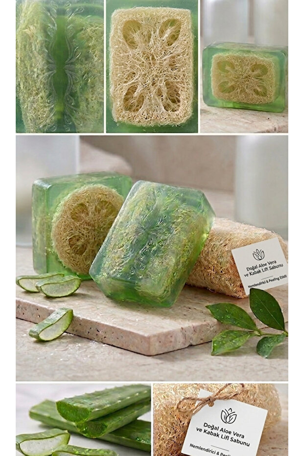 Natural Milk Sponge Soap with Herbal Aloe Vera Extract — Nature's Moisturizing Touch 🌿 100~110g