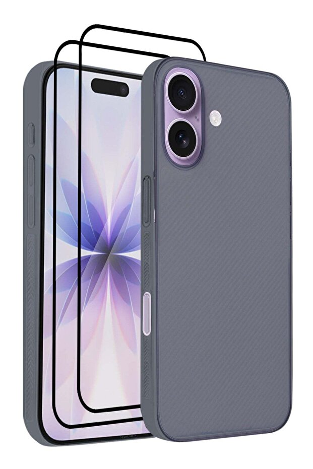 3-Pack Air Skin Line Case for iPhone 17 - Transparent Back Cover + 2 Screen Protectors - Midnight Blue-3