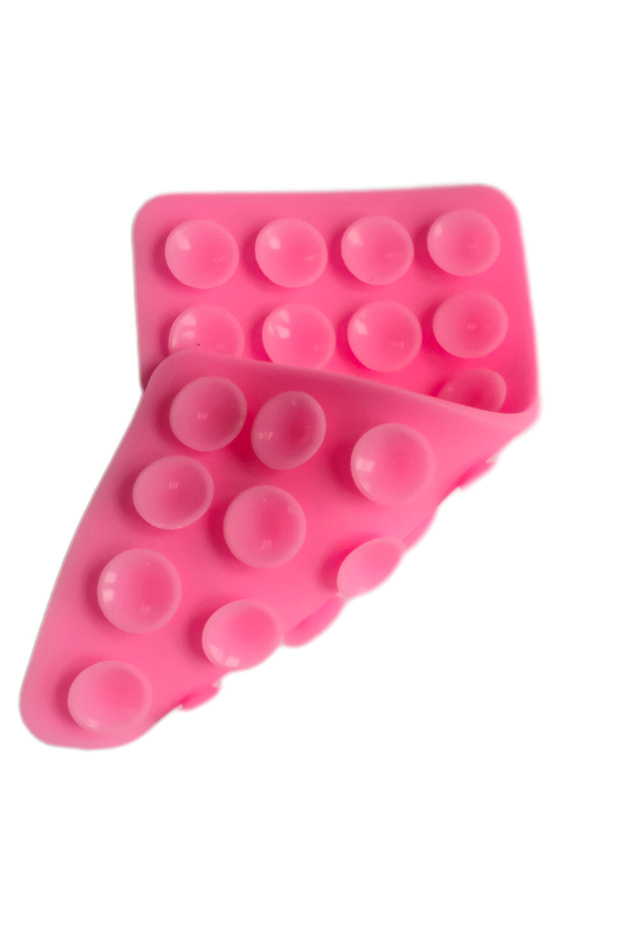Pink 1PC Backed Adhesive Sucker Pad For Fixed Pad Double Side Silicone Suction Pad For Mobile Phone