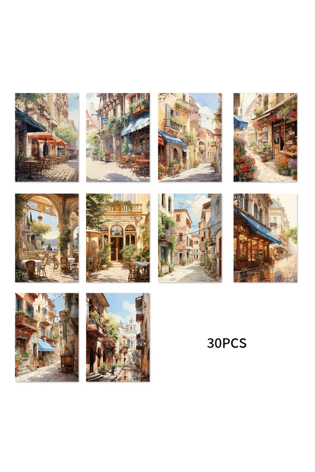 30pcs 30pcs Classic European City Graffiti Stickers Scrapbook Decoration Notebook Water Cup Guitar S