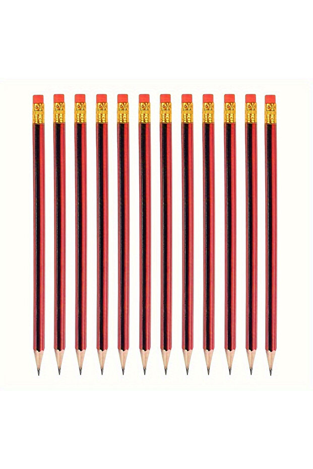12 PCS 12/30 HB wooden pencils for students to use- perfect for writing, sketching and drawing pract