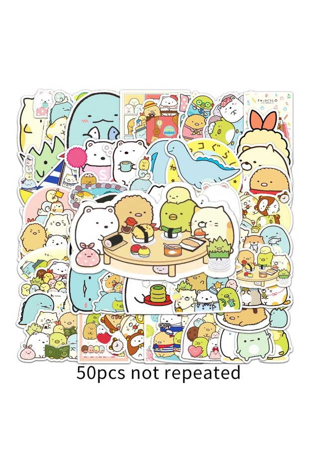 TZ468 50pcs Waterproof Anime Sumikkogurashi Stickers Japanese Manga Cute Cartoon Little Things Drawi