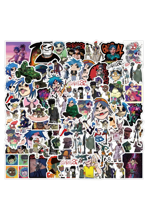 52pcs 52PCS Gorillaz Band Stickers Music Graffiti Decal Decoration Suitcase Scrapbooking Phone Lapto
