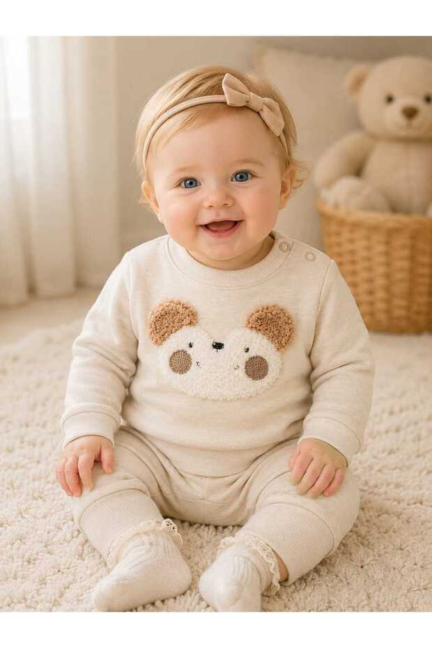 Long Sleeve Plush Teddy Bear Girl Baby Top