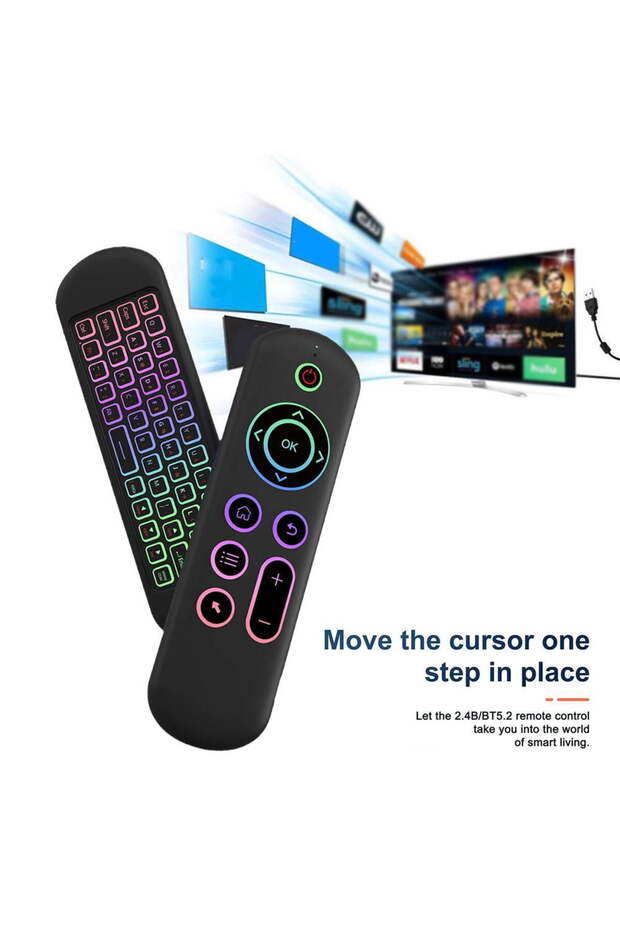 M5 Air Mouse Remote – Wireless Smart TV & Android Box Voice Control Remote - 5