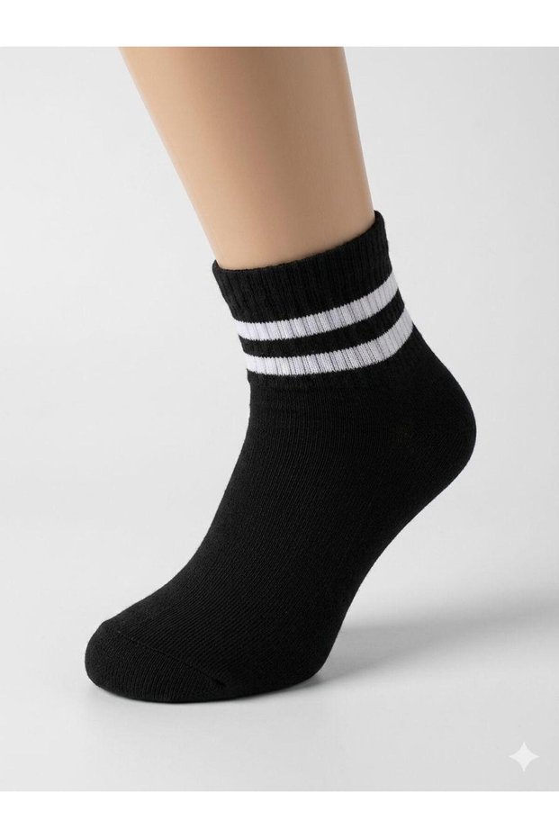 8-Piece Children's White Long Socks – Cotton, Anti-Sweat, School & Daily Wear