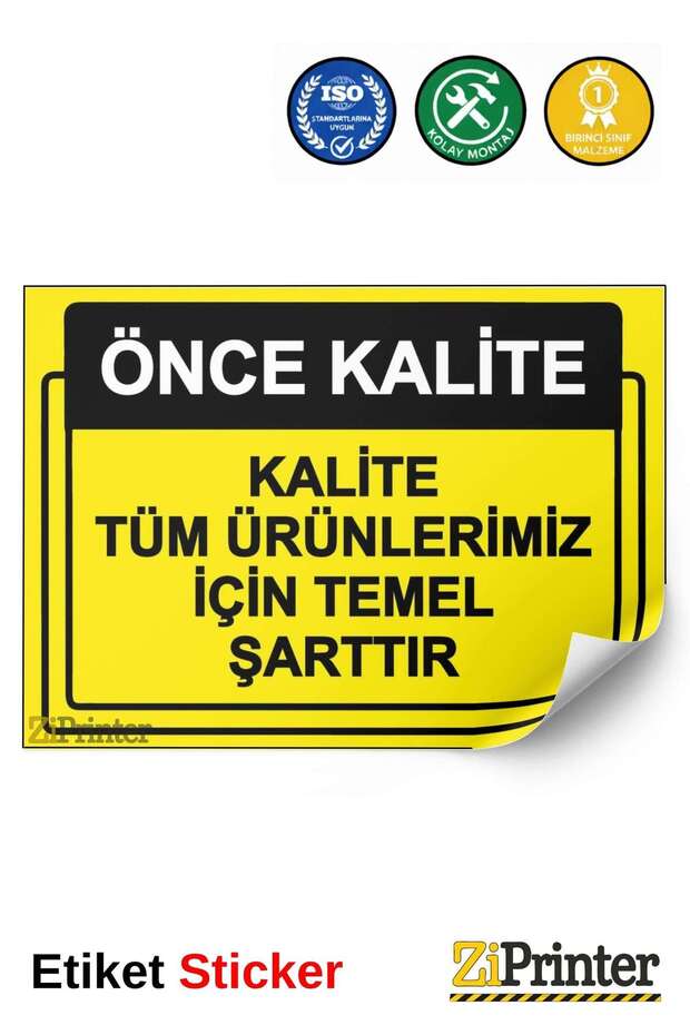 Quality First. Quality Is a Basic Condition for All Our Products Isg Warning Sign Label 25X35 cm