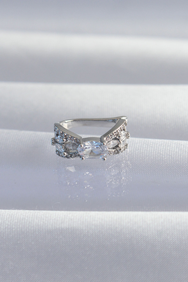 Brass Silver Color Zircon Stone Plated Earcuff Earring 5886 - Eterna9293-8866