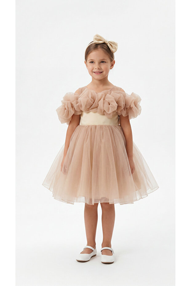 Ruffled Crowned Girl's Dress