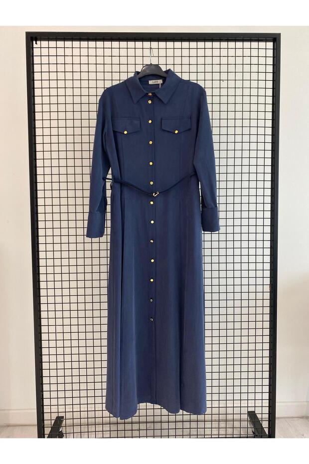 Buttoned Belted Dress-26Yt922